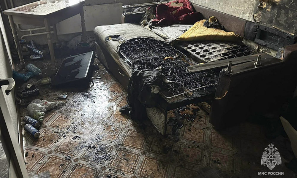 В Омске загорелась пятиэтажка в Кировском округе