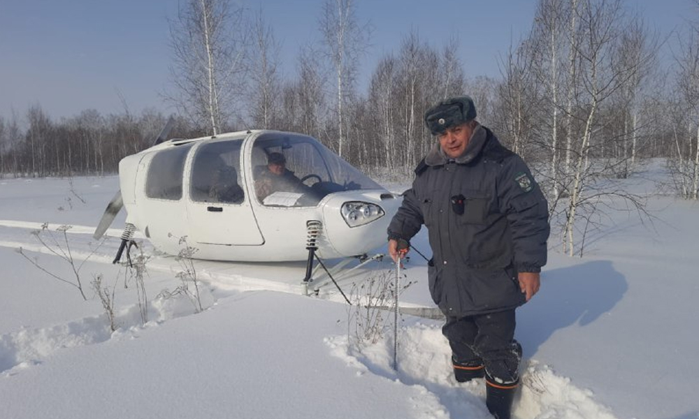 В Омской области специалисты Россельхознадзора провели зимний рейд на аэросанях